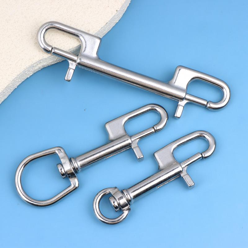 Dual Head Marine Diving D Ring Snap Hooks With Swivel Bolt Snap Hook Clip 316 Stainless Steel Oval Swivel Spring Snap Hook
