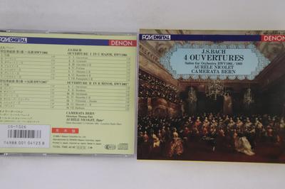 CD AURELE NICOLET - J,s, Bach: 4 Ouvertures 60CO102627 DENON Japan Classical Used