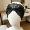 Soft Lace Trim Headband Bow Fabric Headband Sport Yoga Elastic Headwear  Running