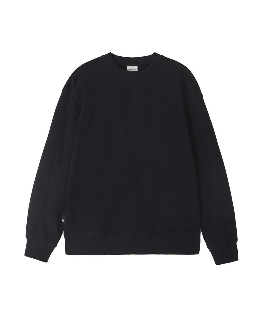 WILLIWAW STUDIO Ww Cover Stitch Sweatshirt [Navy Black]