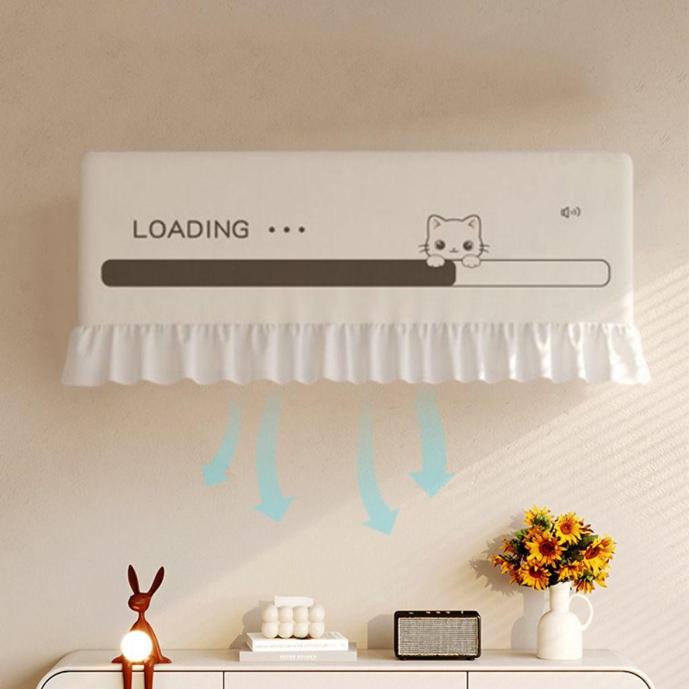 Elastic Bands Air Conditioning Cover Breathable Air Conditioning Curtain  Home Decor