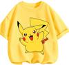 Hot Selling 2026 Kids T Shirt Pikachu Lovely Pattern Soft Comfy Casual School Wear Boys Girls Summer Street Apparel