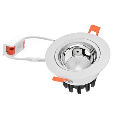LED Downlight Aluminum Adjustable Angle Dustproof Ceiling Embedded Spotlight for Living Room