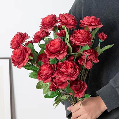 10pcs Long Stem Artificial Rose Bouquet Home Decoration Indoor Fake Flowers Diy Photo Prop Wedding High Quality Vase Arrangement