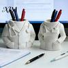Accesoriu de Birou Profesional pentru Spital Medic Asistent Formă Suport Pix, Rășină Imprimată 3D Organizator Papetărie, Organizator cu Bază Grea, Mare