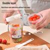 Portable Double-Layer Minimalist Salad Cup with Fork and Lid for Travel - Ideal for Yogurt, Fruit & Veggies
