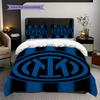 Eredità Inter: Biancheria da letto Tradizione a Strisce Blu (1 * copripiumino + 2 * federa, senza nucleo) Set lenzuola regalo di compleanno di Natale