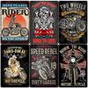 Born to Ride Motorcycle Tin Signs, Retro Metal Sign Plaque, Vintage Wall Decor, Garage, Bar, Man Cave, Decorative Plate