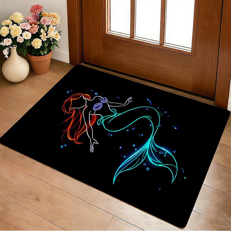 Mermaid Glow Living Room Nonslip Area Rug Soft Carpet For Bedroom Game Playroom Sofa Office Home Decor Doormat Christmas Gift C922202