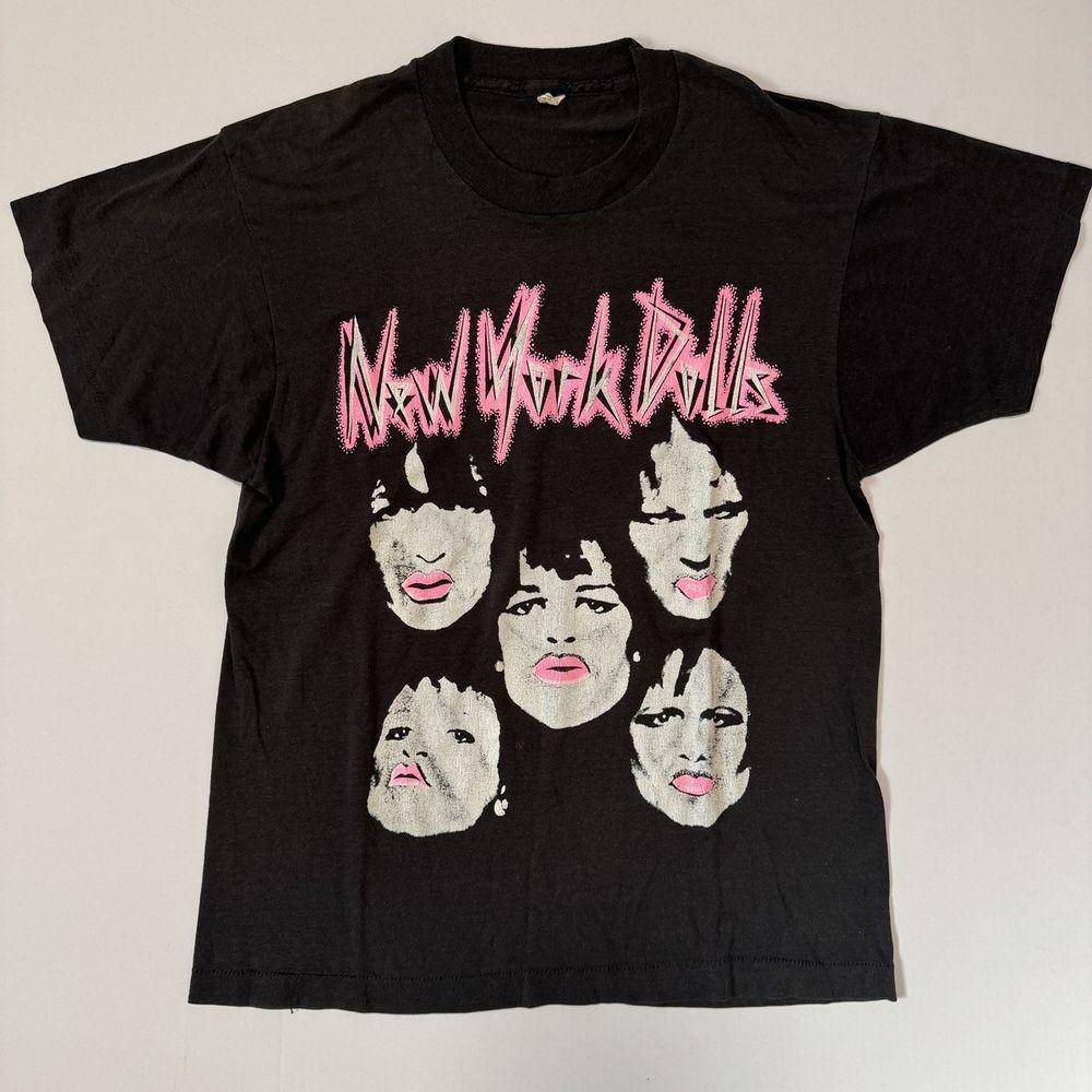 

1980#039s New York Dolls Vintage Band Retro Style Black Unisex Shirt WA2054 Unisex T-Shirt M