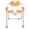 Folding Shower Chair Aluminum Alloy Anti Slip Waterproof Suction Cup Foot Pad Bath Stool Chair for Elderly Pregnant