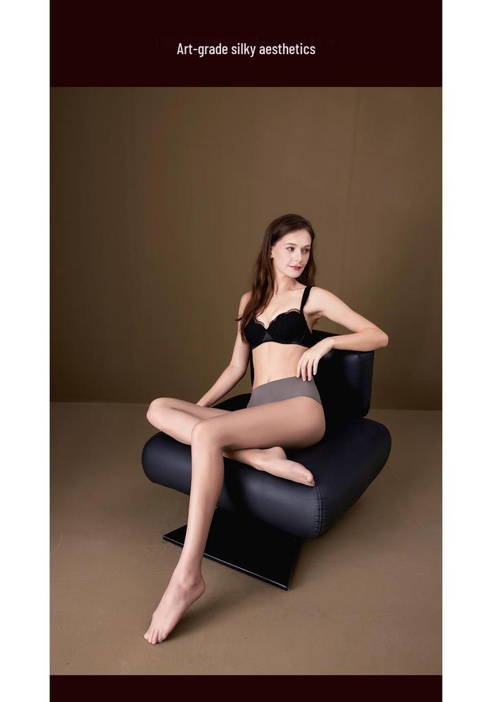 1D Ultra-Thin Seamless Anti-Snagging Transparent Silk Pantyhose - Black Tights