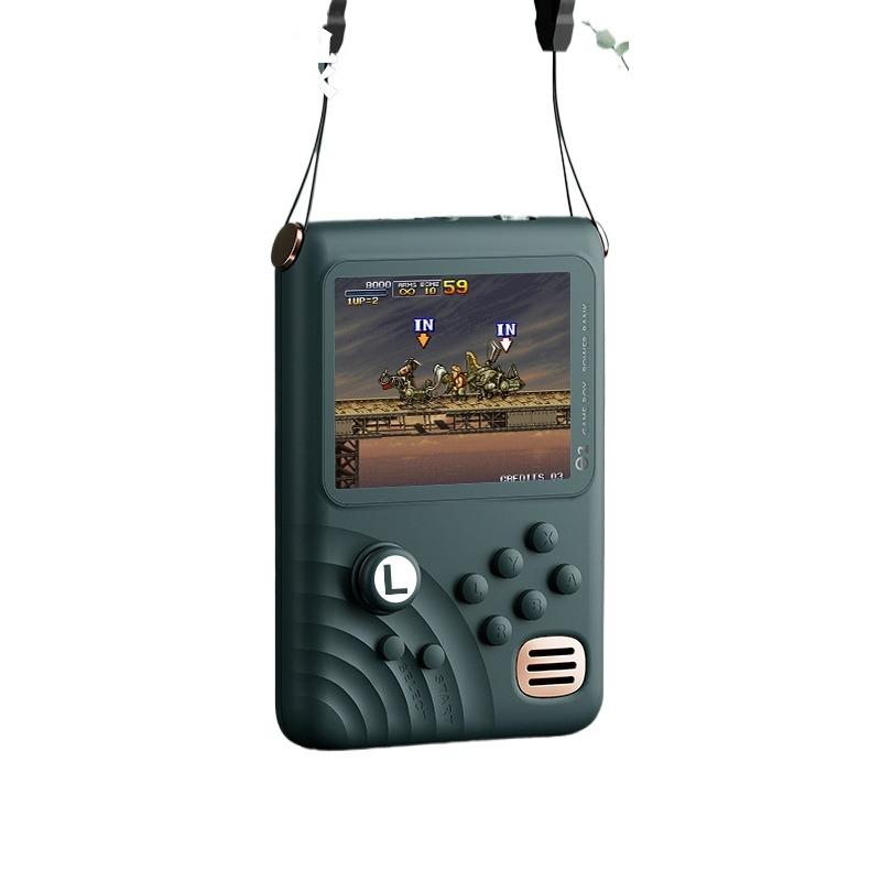

Игровая консоль E2 с внешним аккумулятором, 3,5-дюймовый IPS-экран, 6000 мАч, 16-бит, 10000 игр, игровой автомат 12.7*8.9*1.85cm,singles темно-зеленого