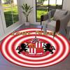 Sunderland A.F Custom Name Round Area Rug,Carpet Rug for Living Room Bedroom Sofa Playroom Decor,Non-slip Floor Mat