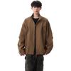 Unisex Oversized Casual Jacket Fall Lightweight Workwear Style Hoodless Zipper Coat Teens Adults