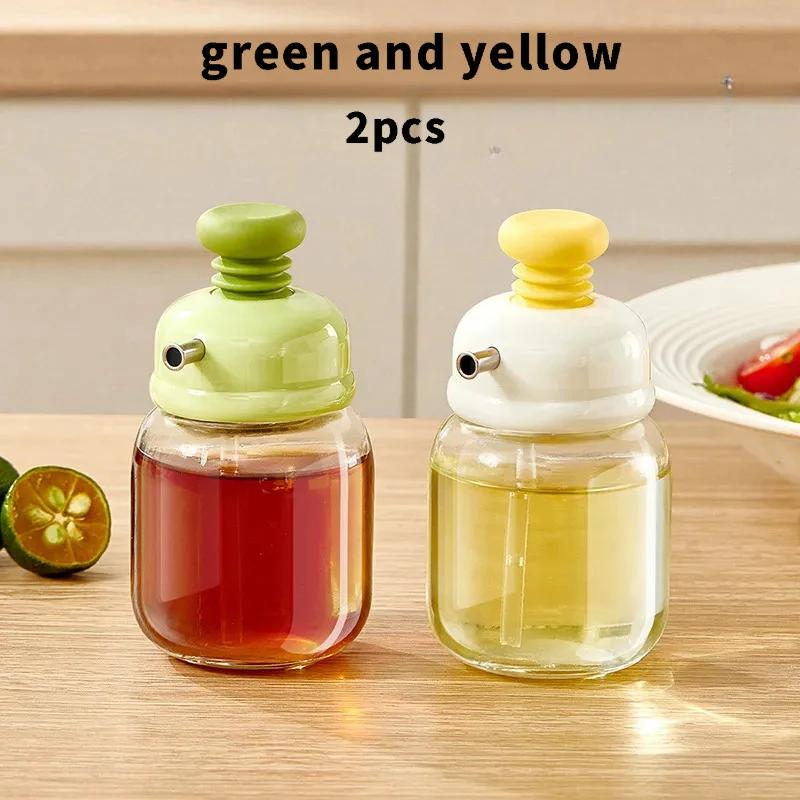 Household Press Quantitative Oil Bottle, Household Soy Sauce Vinegar Seasoning Bottle, Precise Oil Control Seasoning Bottle