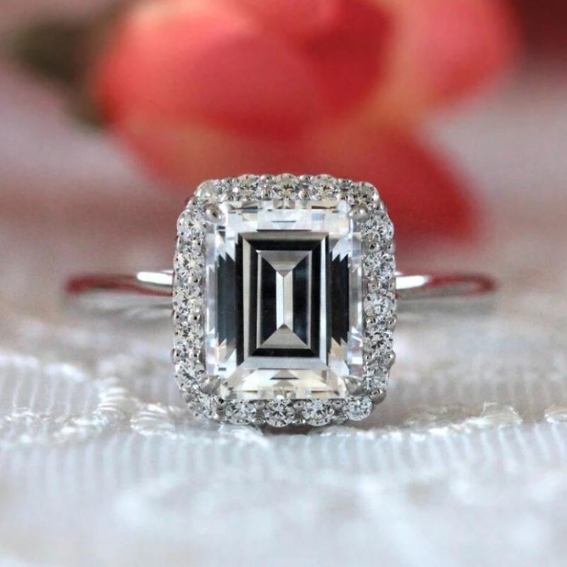 European and American Light Luxury High-end Feeling Zircon Ring With Adjustable Opening For Female Engagement and Wedding Rings