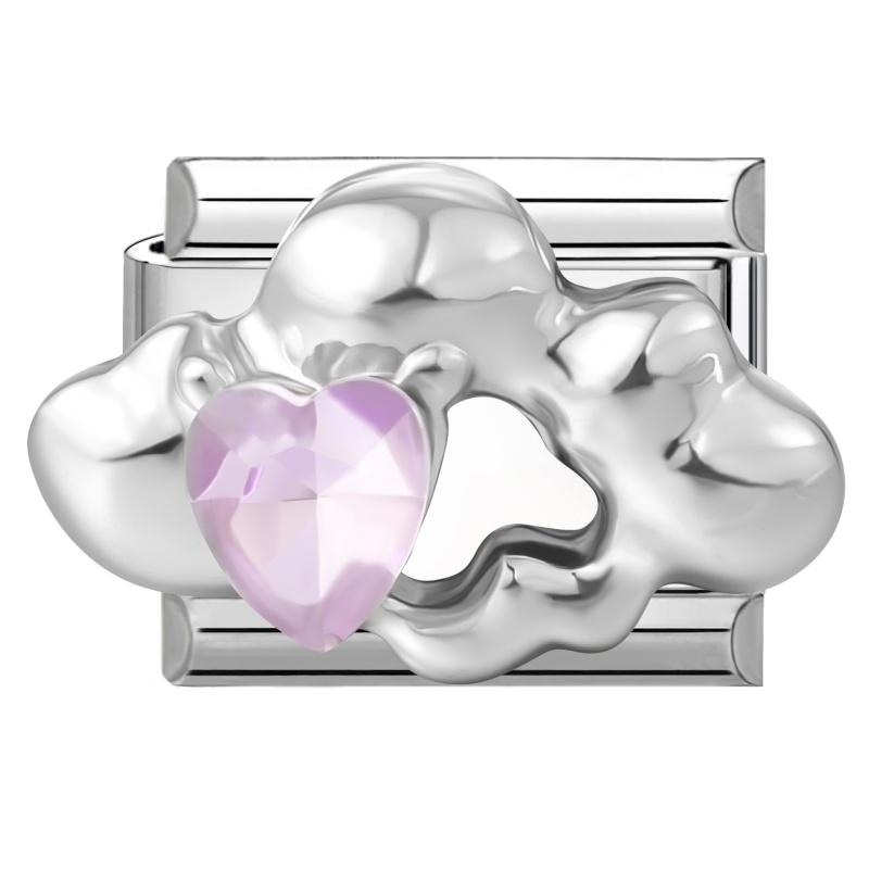 Shiny Bow Knot Butterfly Heart Star Zircon Water Drop Italian Charm Links Fit 9mm Stainless Steel Bracelet Women DIY Making