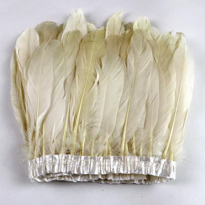 Flowing Fabric Strips & Colored Goose Feather Ribbon for Wedding Dress DIY and Crafting Accessories