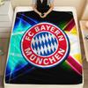 1PC FC Bayern Munchen Patterned Flannel Blanket Suitable For All Seasons for Home Decor Warmth and Comfort Gifts Holiday Present