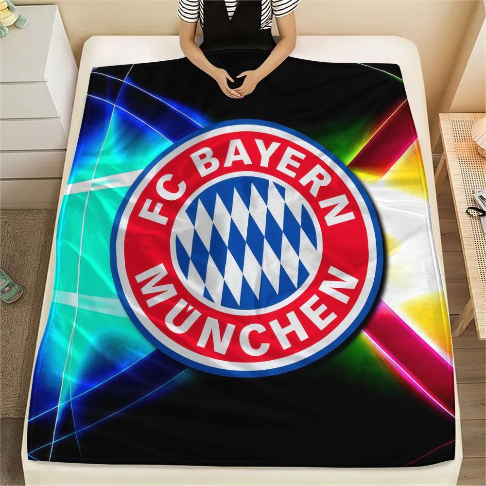 1PC FC Bayern Munchen Patterned Flannel Blanket Suitable For All Seasons for Home Decor Warmth and Comfort Gifts Holiday Present