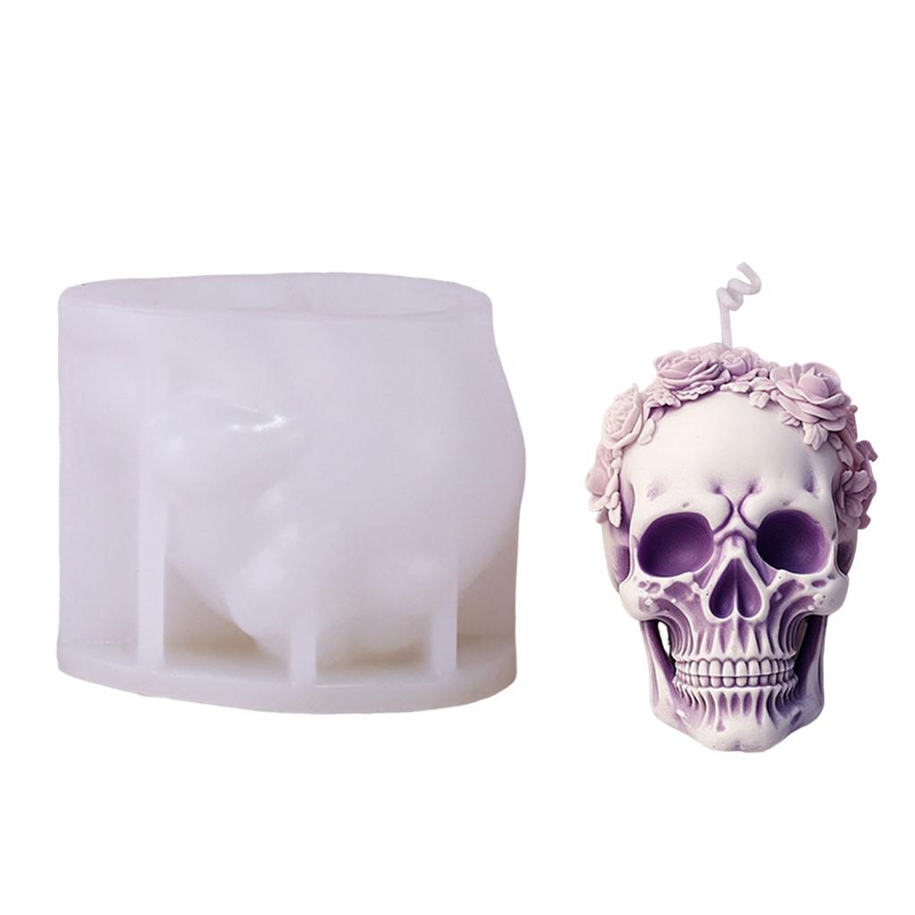 Halloween Skull Statue Candle Molds for DIY Candle Gypsum Decorations Home Decorations Craft Skull Statue Candle Molds