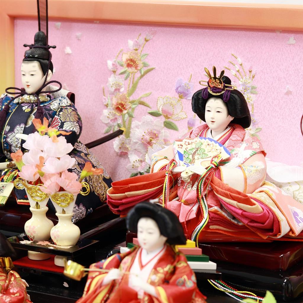 Hina Hina Storage Storage Decoration for 5 Three Princess In Decoration for 5 Pink Blurred Storage Width 63 X Depth 44 X Height 54 Cm VHS2506Z Doll,