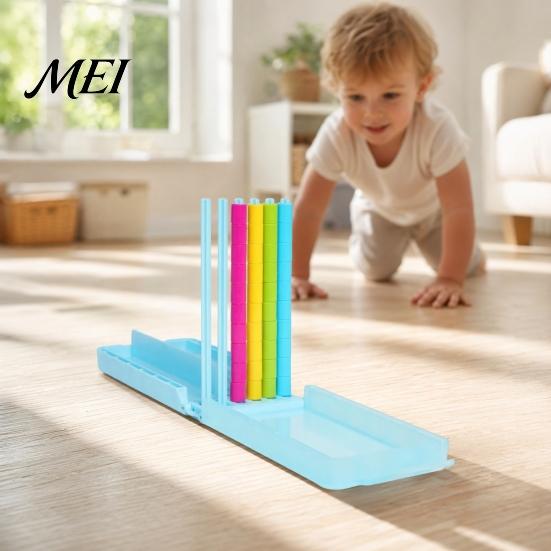 Jeu de société Défi d'empilage 1/2 Jeux de tri de couleurs, Puzzle d'empilage d'anneaux arc-en-ciel pour la coordination œil-main Enfants Adultes, Soirée en famille, Fêtes