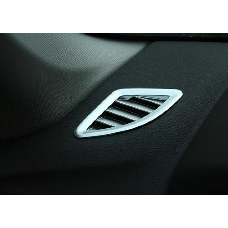 For BMW X1 F48 2016-2022 ABS Silver Dashboard Upper Air Outlet Vent Trim 2PCS