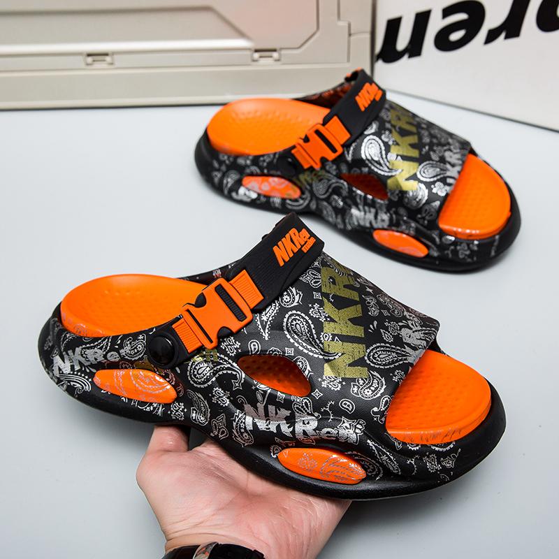 Fashion Comfortable Men's Summer Sandals Soft Bottom Anti-Slip Casual Beach Shoes Fashionable Slippers for Outdoor Wear Daily Leisure