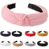 Elastic Non-slip Women Headband Knitted Fabric Women Girl Solid Color Knotted Headband Hair Accessories