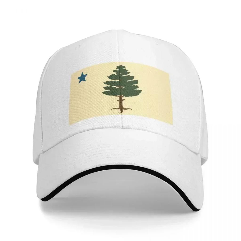 Maine Flag Baseball Cap Ball Cap tea Hat Unisexs Hats Womens