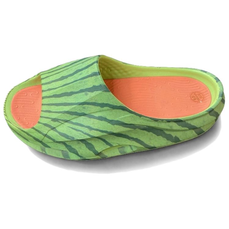 Anta Simple Comfortable Non-Slip Quick-Dry Slide Sandals Men Footwear Green Yellow 112528524-2