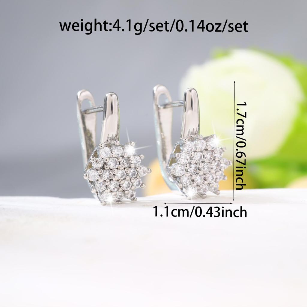 Elegant Sunflower Zircon Ear Cuff Earrings: High-End Luxury Fashion