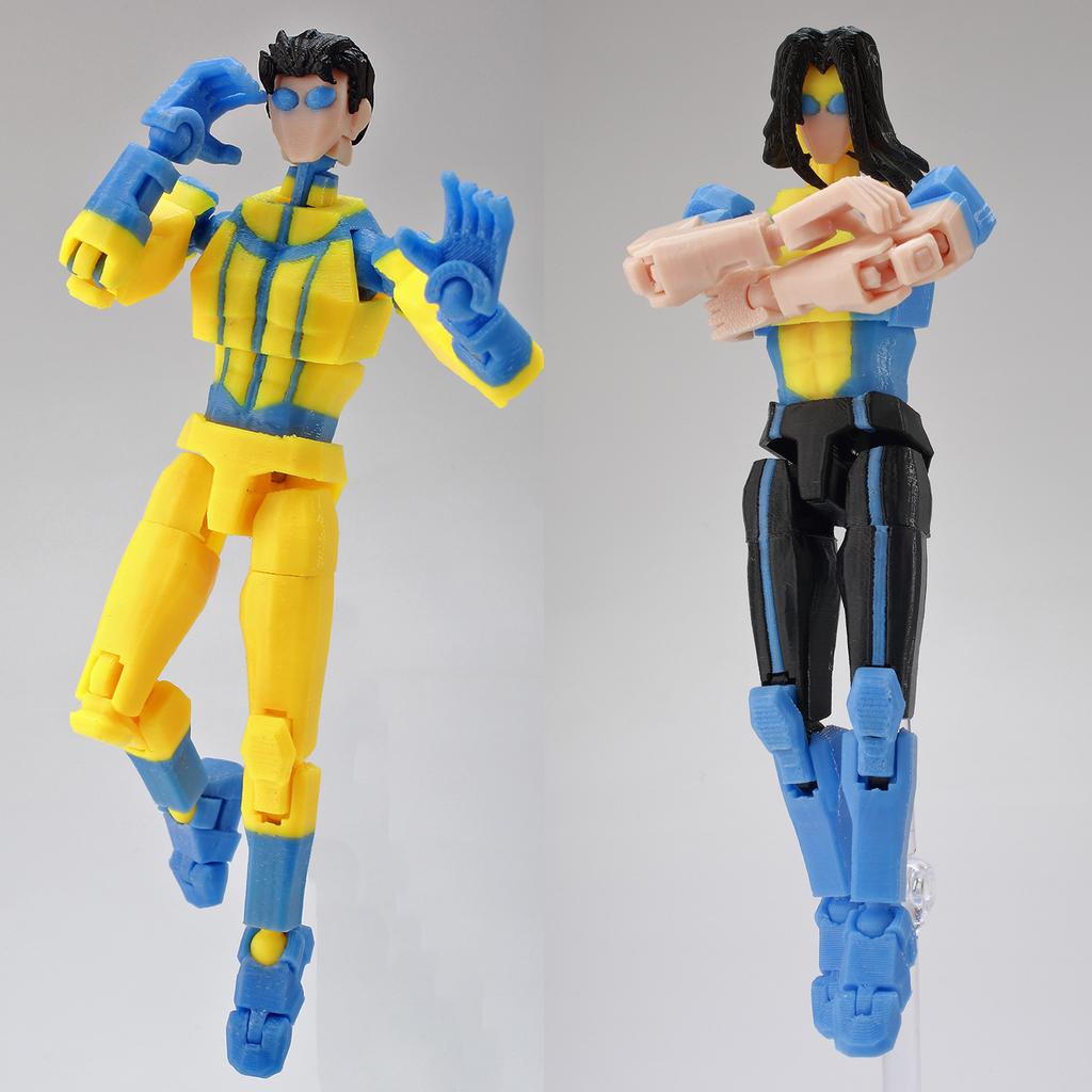 9L3D Printed NEWInvincibles Tech Jacker Titan13 Lucky13 Action Figure Dummy13 Motorcycle Multi-Jointed Collectible Model Toy T13