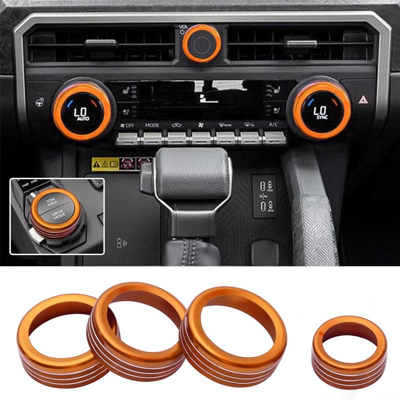 Aluminium-Knopfblenden für 2024-2025 Toyota Tacoma Klima & Audio