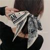 Classic French Silk Scarf: Retro Headband & Hair Ribbon for Women