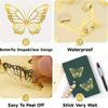 500pcs Golden Foil Butterfly Stickers - Self-Adhesive Envelope Sealing Labels, Perfect for Gift Cards, Birthday Parties & Handmade Crafts