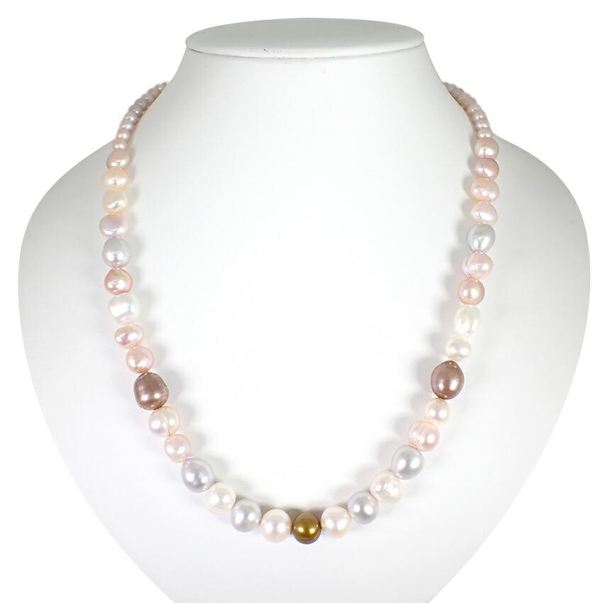 

[Used] Freshwater pearl necklace Bead diameter approx. 5.2cm - approx. 8.9cm/g498-11