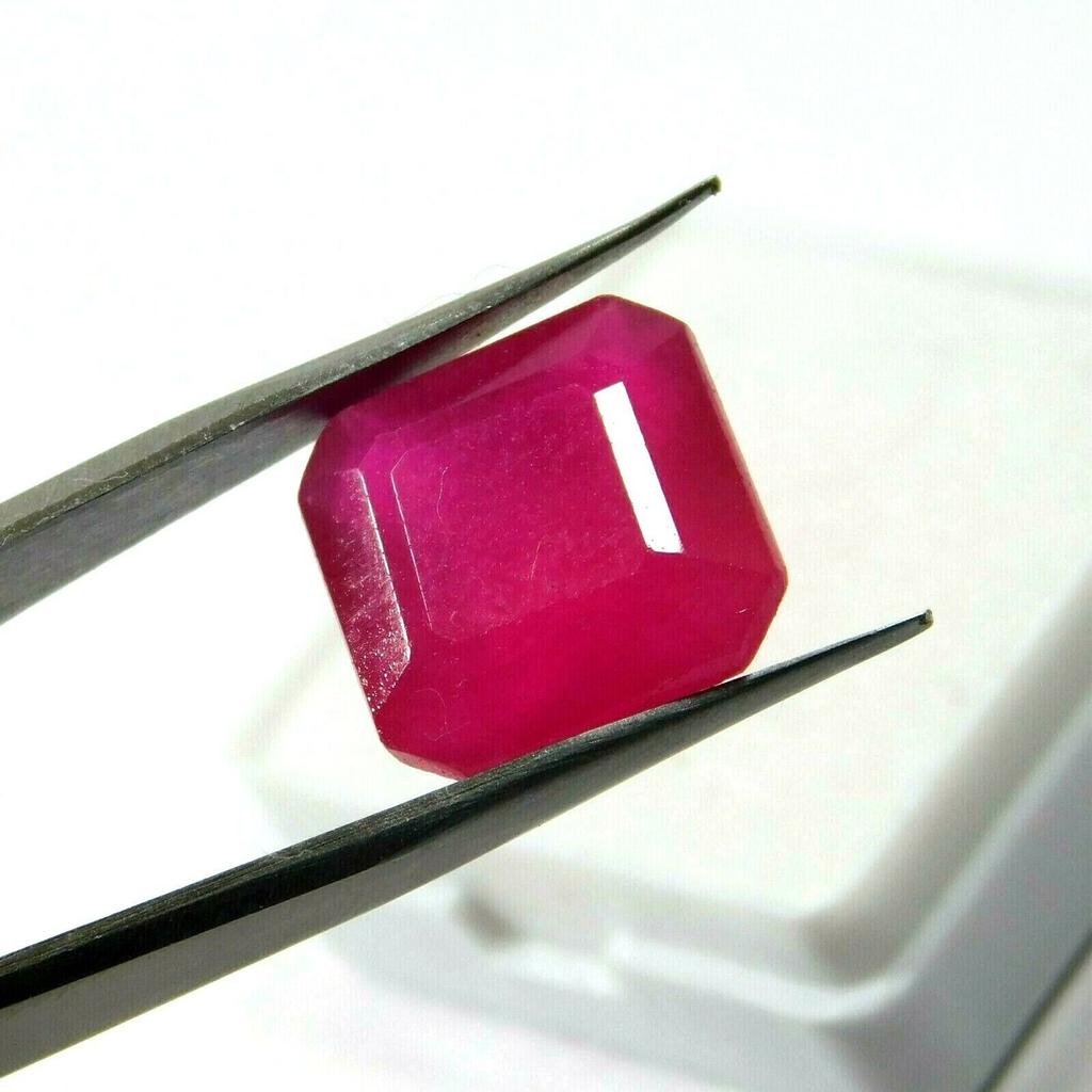 9.60 Ct Natural Ruby CERTIFIED Loose Gemstone Red Square Cut Ring Size A-379