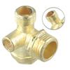 3-Port Air Compressor Check Valve Brass Male Threaded Central Pneumatic