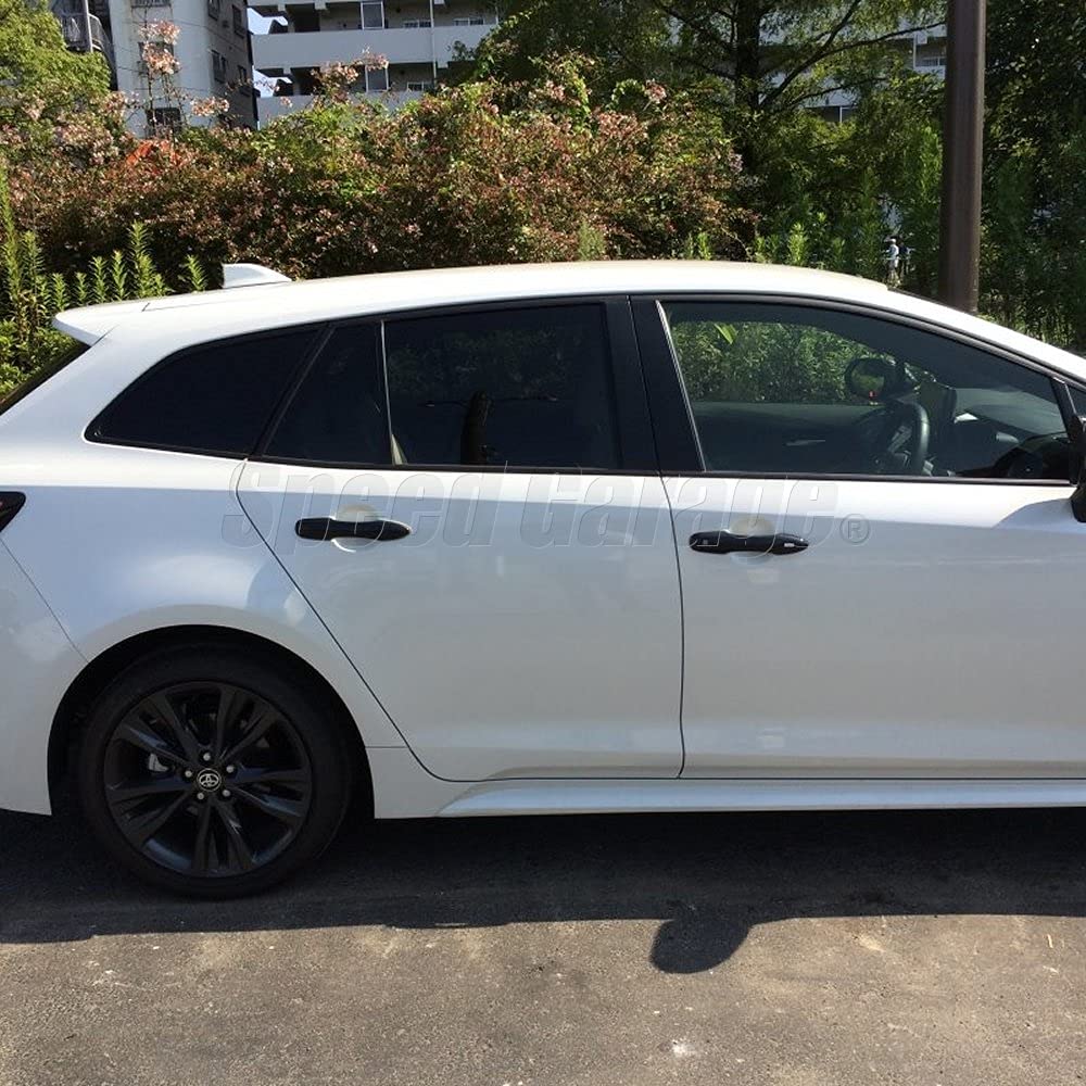 Speed Garage Toyota Corolla Sedan Sport Touring 210 Series Door Knob Handle Covers with Carbon Garnish for Toyota Corolla Custom Parts Fiber-Look