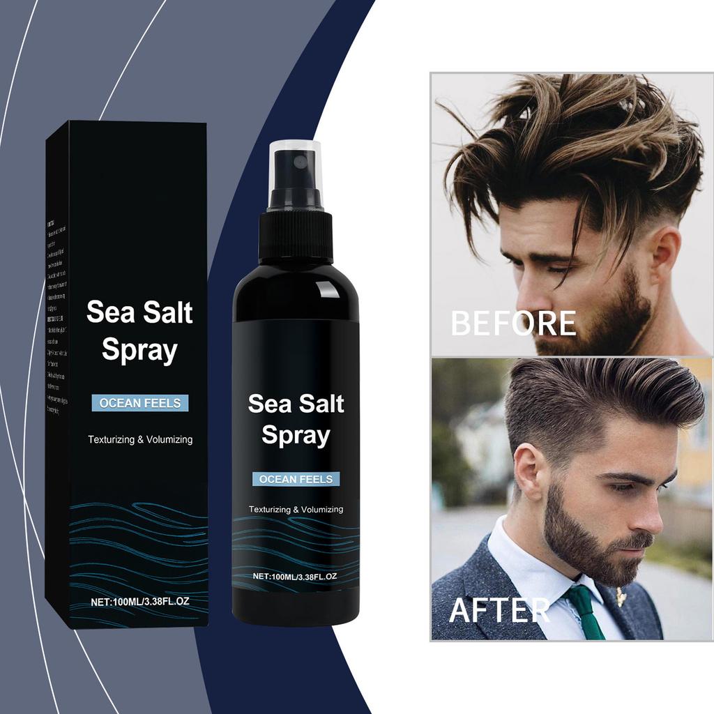 Men's Sea Styling Spray, Hair Root Texture Shaping, Quick-drying And Non-stiff Ingredients, Suitable For Multiple Scenarios,100ML