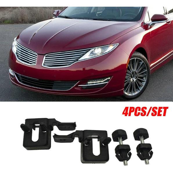 4PCS Hood Bumper Stopper Bracket Left Right Set For Ford Fusion MKZ 2013 2014 2015 2016 2017 2018 2019 2020