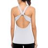 Charkleaks Womens Sports Tank Vest Sleeveless Workout Tank Top for Women Slim Fit Yoga Open Back Gym Muscle Yoga Cami