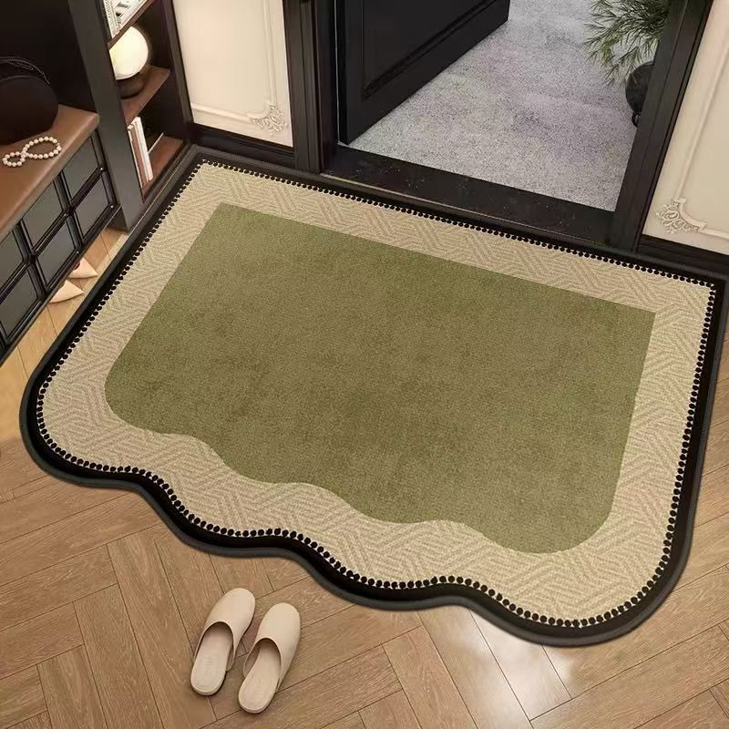 Entrance Door Mat Shaped Foyer Entrance Mat Earth Foot Mat Dirt Resistant and Wear-resistant Door Mat