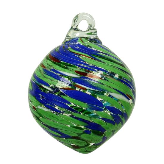 High Borosilicate Glass Spheres Hand Blown Ball Ornament, Colorful Christmas Hanging Decoration Handmade Ornaments for Tree, Window, Patio,