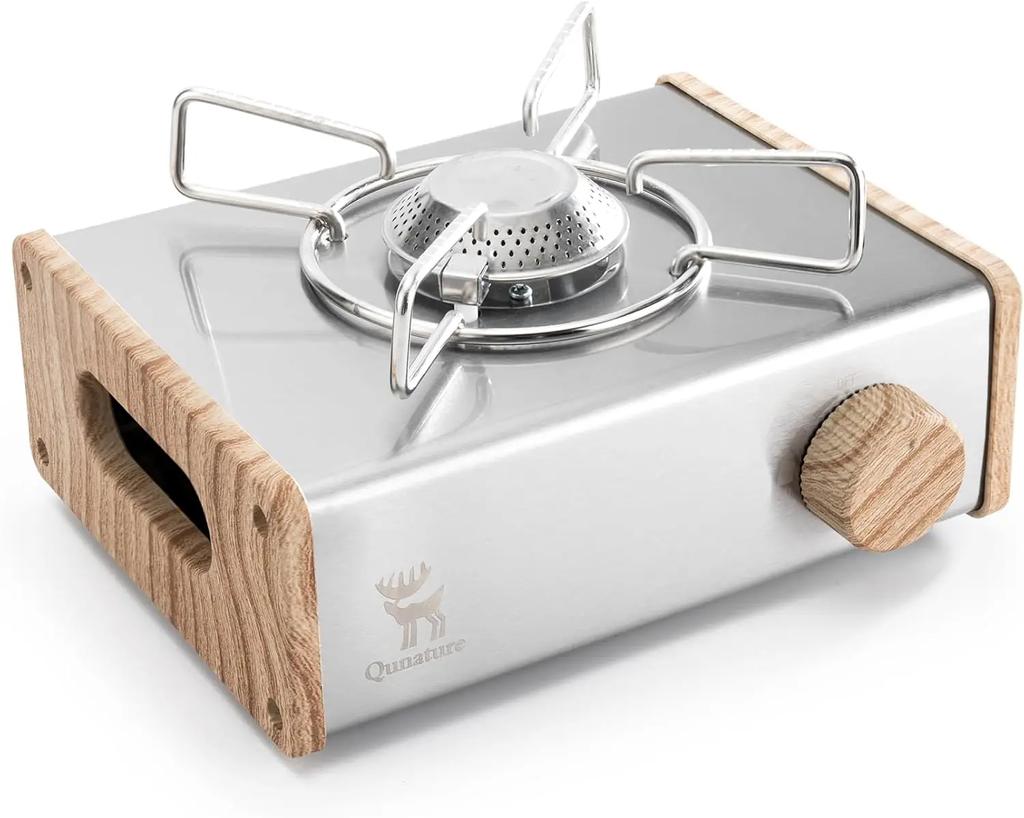 Mini Box Stove Camping Portable Outdoor Gas Stove Stainless Steel Box Stove Gas Burner Camping Cooking Supplies Accessories