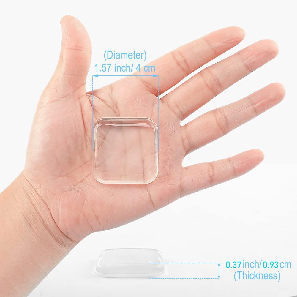 6 Pcs Clear Wall Door Handle Stopper  for Wall Fridge Cabinets Headboard