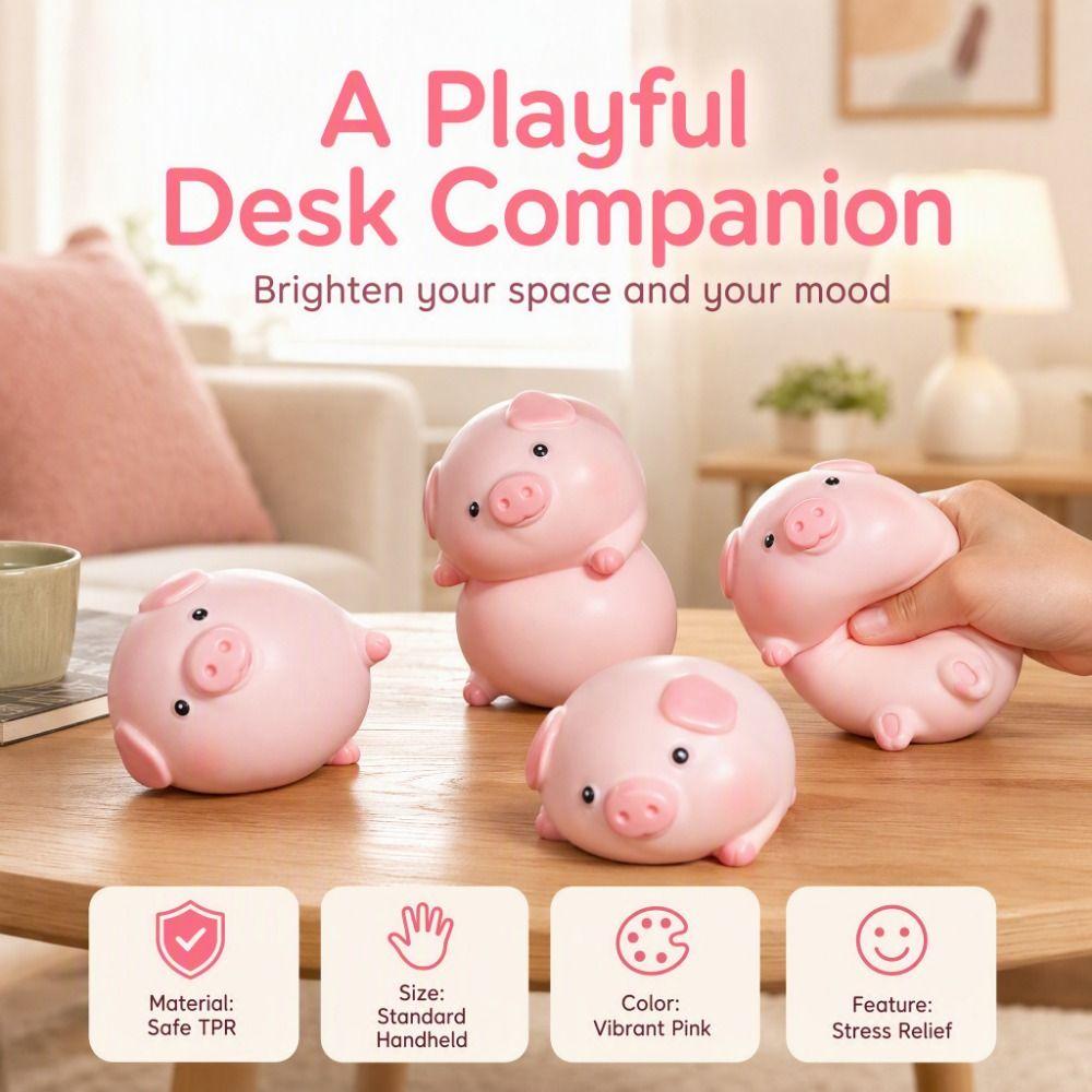 Cute Pig Pinch Le Slow Rebound Squishy Fingertip Toy Pig Squeeze Toy Office Stress and Tension